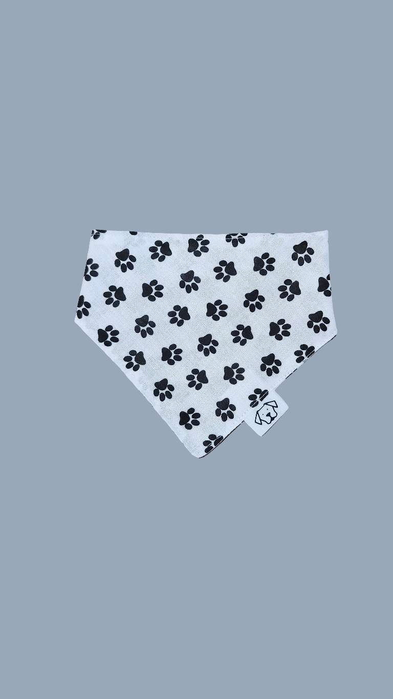 Small Bandana - Paw Print Pattern