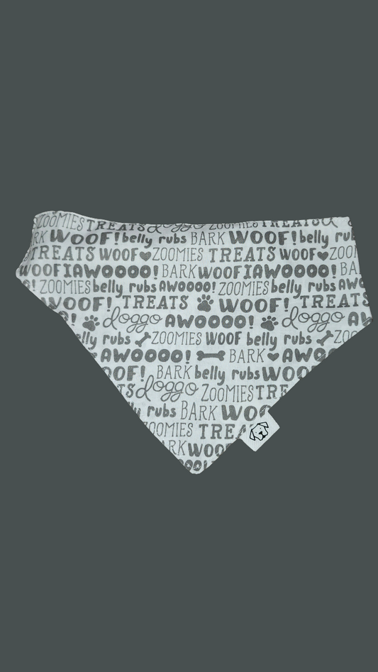 Extra Large Bandana - Woof Pattern