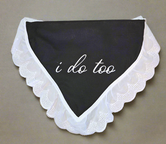 Medium Wedding Bandana - Black - I Do Too