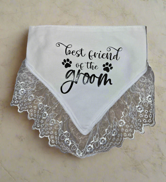 Large Wedding Bandana - White Best Friend